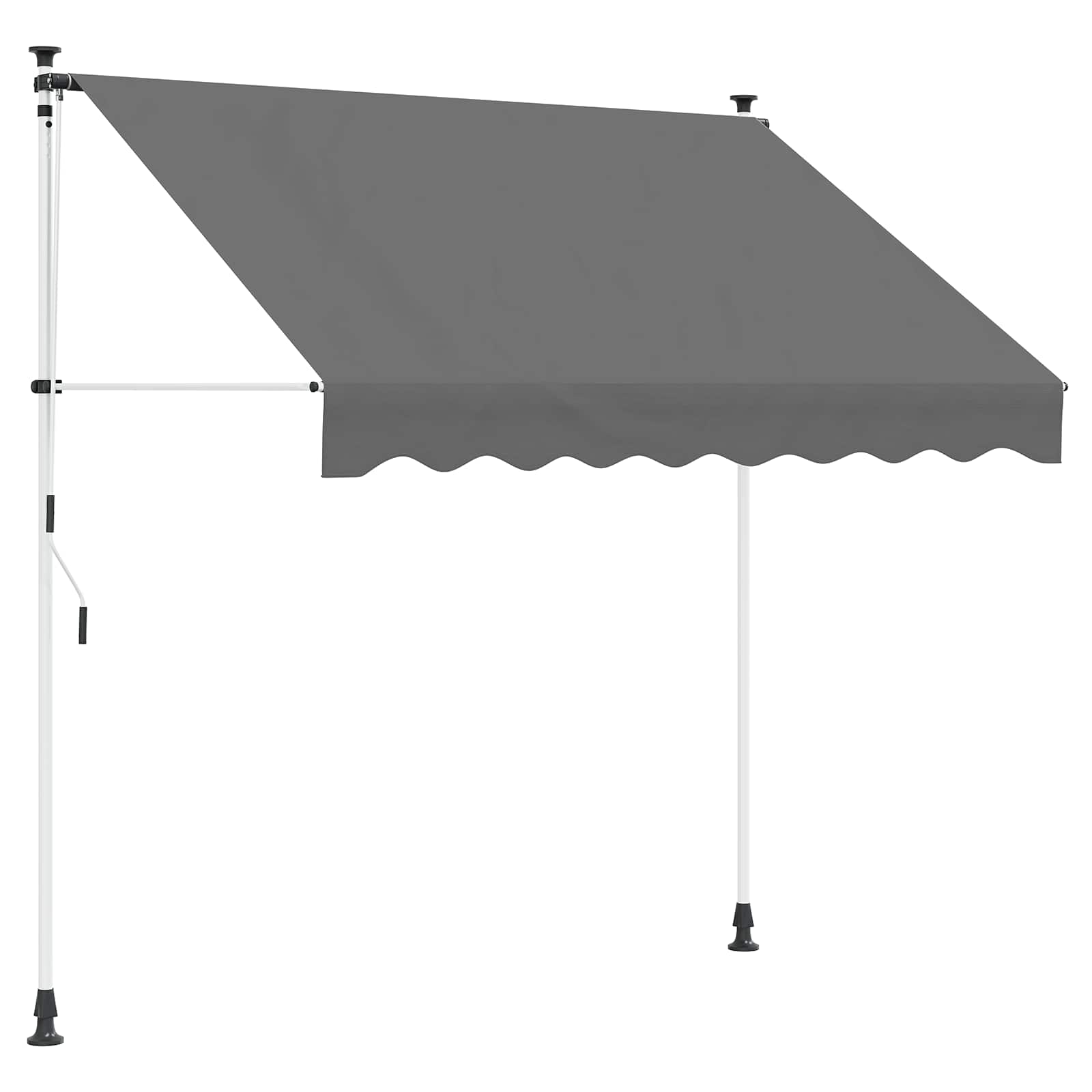 vidaXL Ręczna markiza zwijana jasnoszary 350 cm