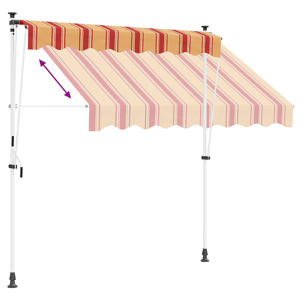 vidaXL Ręczna markiza zwijana Wielokolorowe 300 x 115 x 300 cm