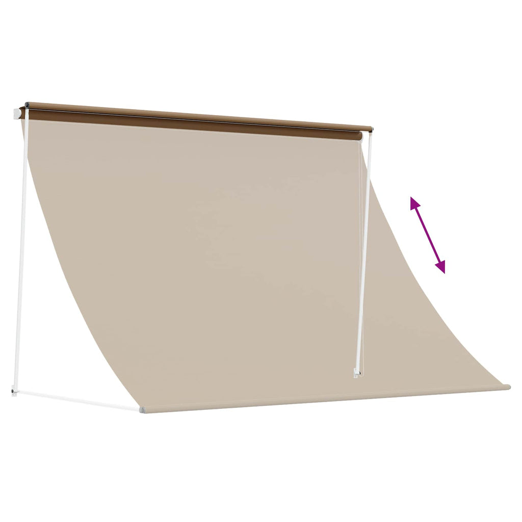 vidaXL Markiza Beżowy 100 x 150 cm 180 g / m² Poliester z powłoką PU