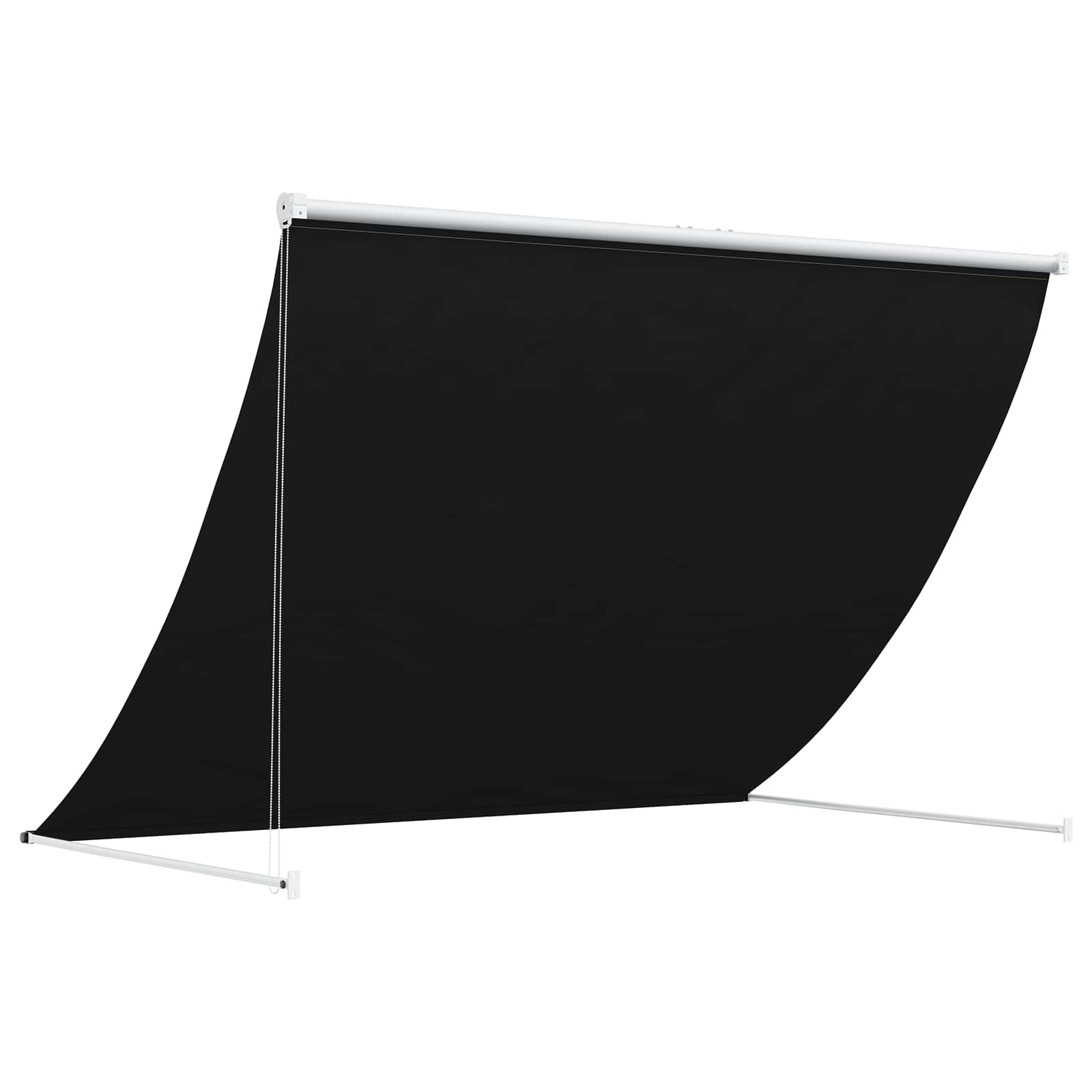 vidaXL Markiza Czarny 200 x 150 cm 180 g / m² Poliester z powłoką PU