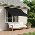 vidaXL Markiza Czarny 250 x 150 cm 180 g / m² Poliester z powłoką PU