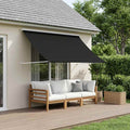 vidaXL Markiza Czarny 300 x 150 cm 180 g / m² Poliester z powłoką PU