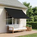 vidaXL Markiza Czarny 350 x 150 cm 180 g / m² Poliester z powłoką PU