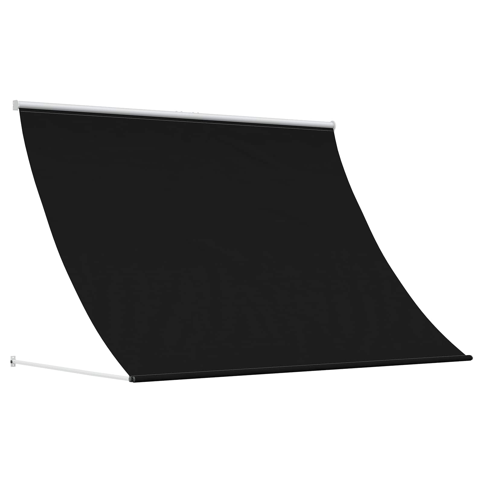 vidaXL Markiza Czarny 400 x 150 cm 180 g / m² Poliester z powłoką PU