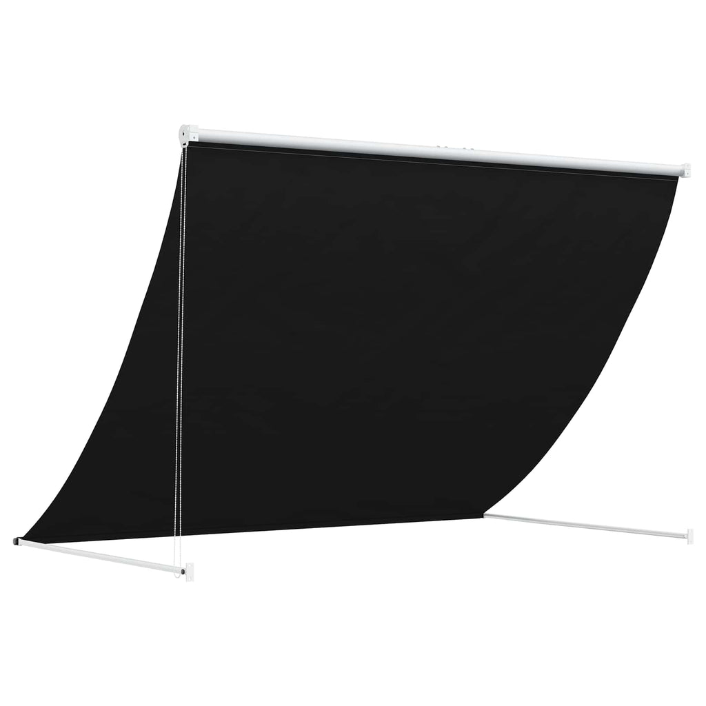 vidaXL Markiza Czarny 400 x 150 cm 180 g / m² Poliester z powłoką PU