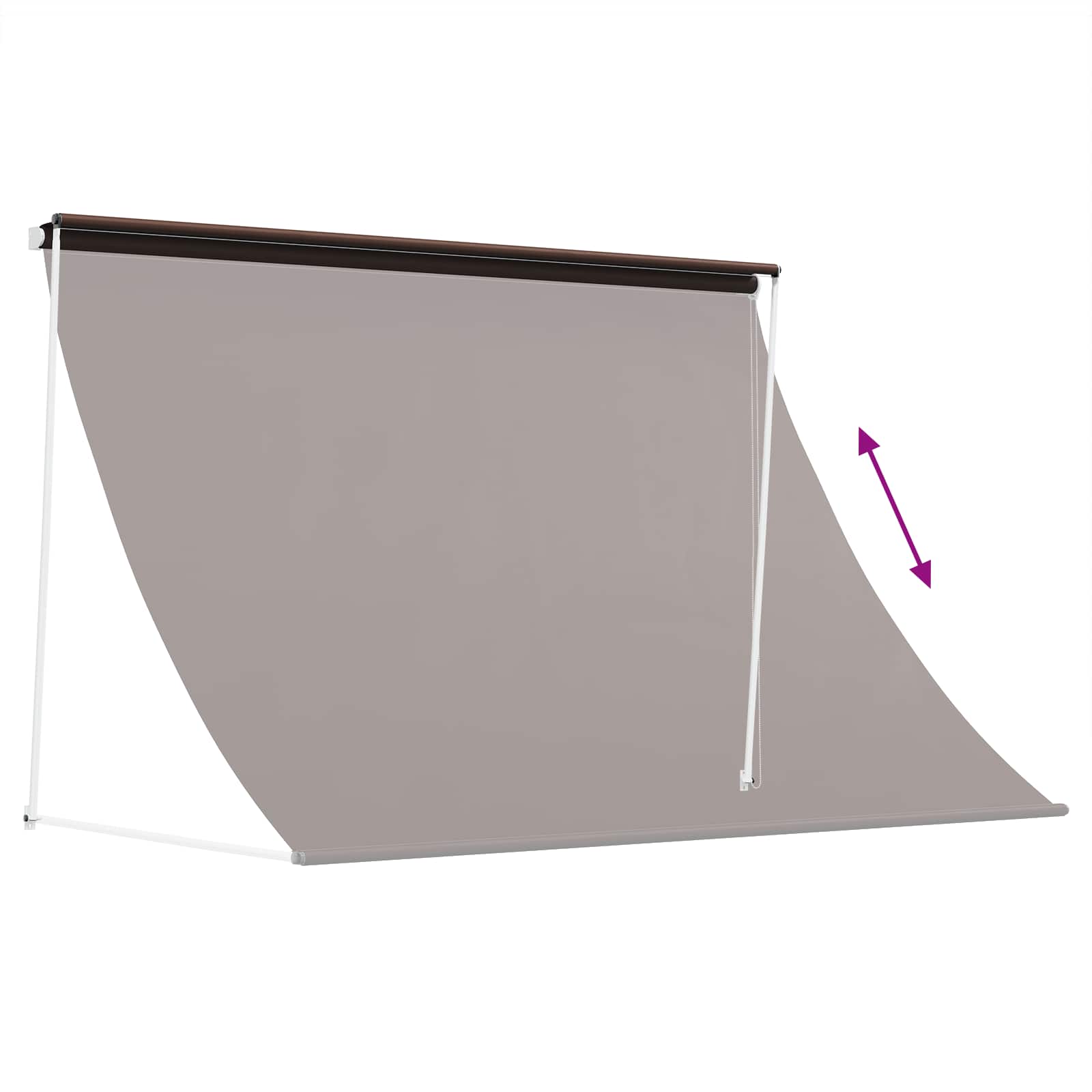 vidaXL Markiza brązowy 100 x 150 cm 180 g / m² Poliester z powłoką PU