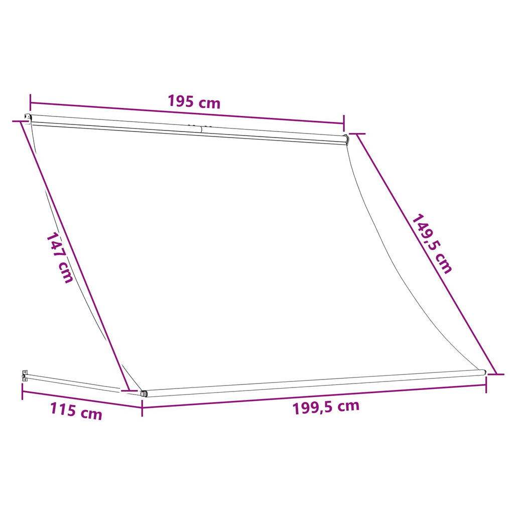 vidaXL Markiza brązowy 200 x 150 cm 180 g / m² Poliester z powłoką PU