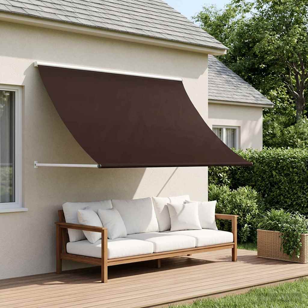 vidaXL Markiza brązowy 350 x 150 cm 180 g / m² Poliester z powłoką PU