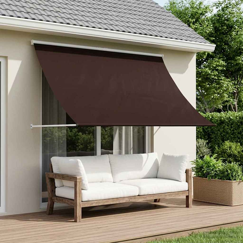 vidaXL Markiza brązowy 400 x 150 cm 180 g / m² Poliester z powłoką PU
