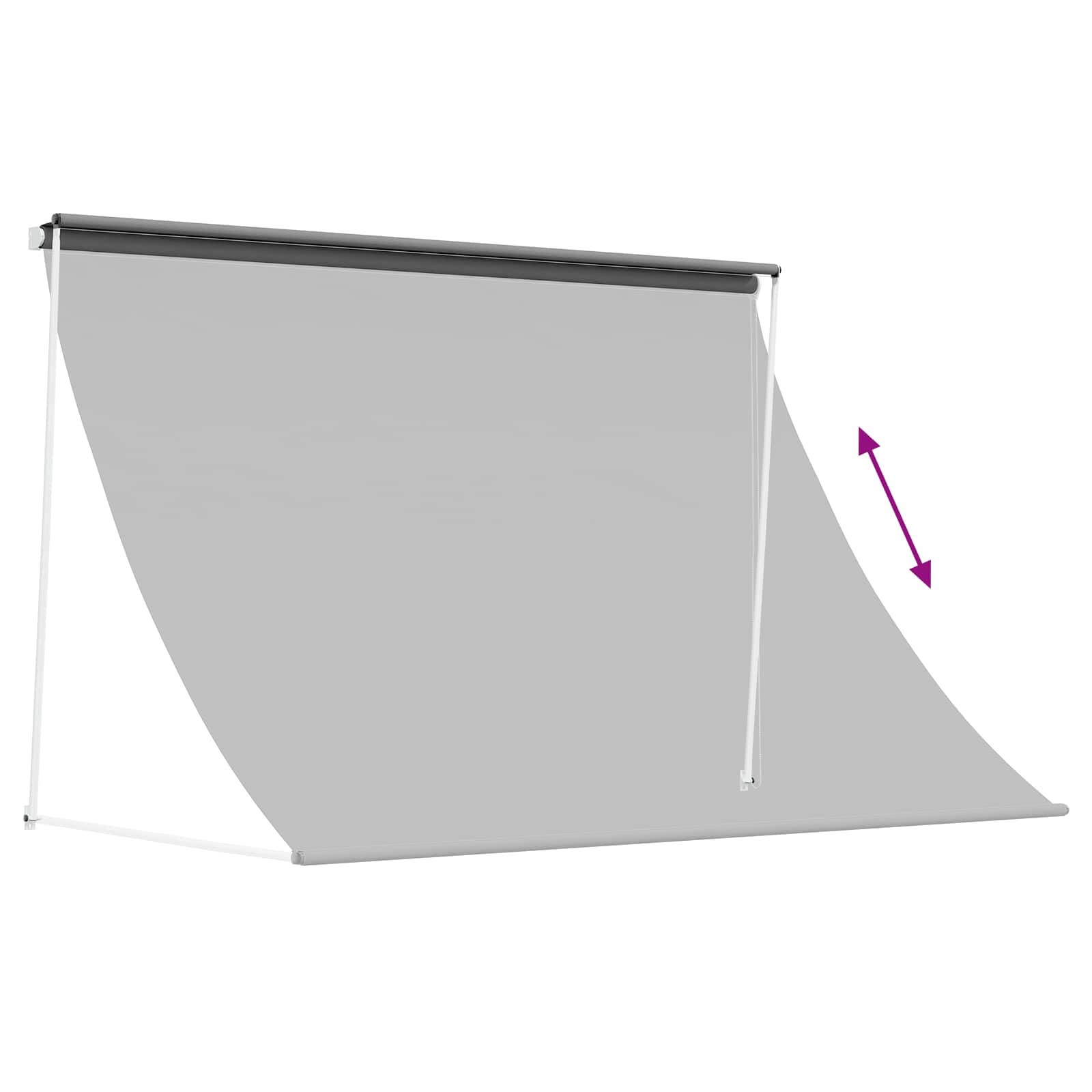 vidaXL Markiza jasnoszary 300 x 150 cm 180 g / m² Poliester z powłoką PU