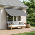 vidaXL Markiza jasnoszary 400 x 150 cm 180 g / m² Poliester z powłoką PU