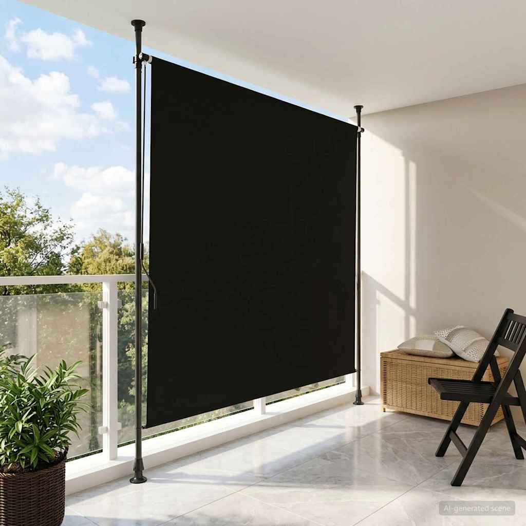 vidaXL Zewnętrzna Roleta Rolkowa Czarny 100 x 270 cm