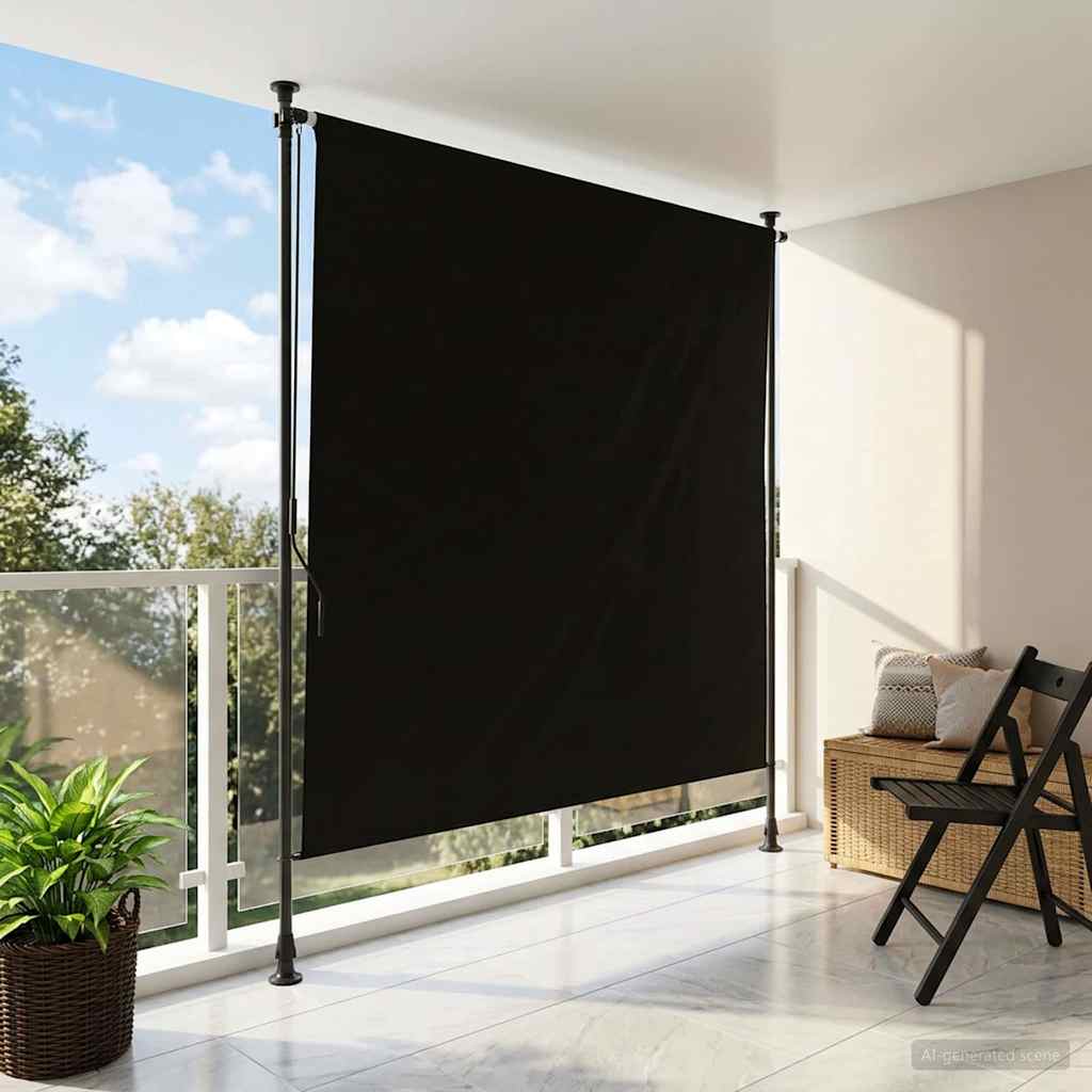 vidaXL Zewnętrzna Roleta Rolkowa Czarny 120 x 270 cm