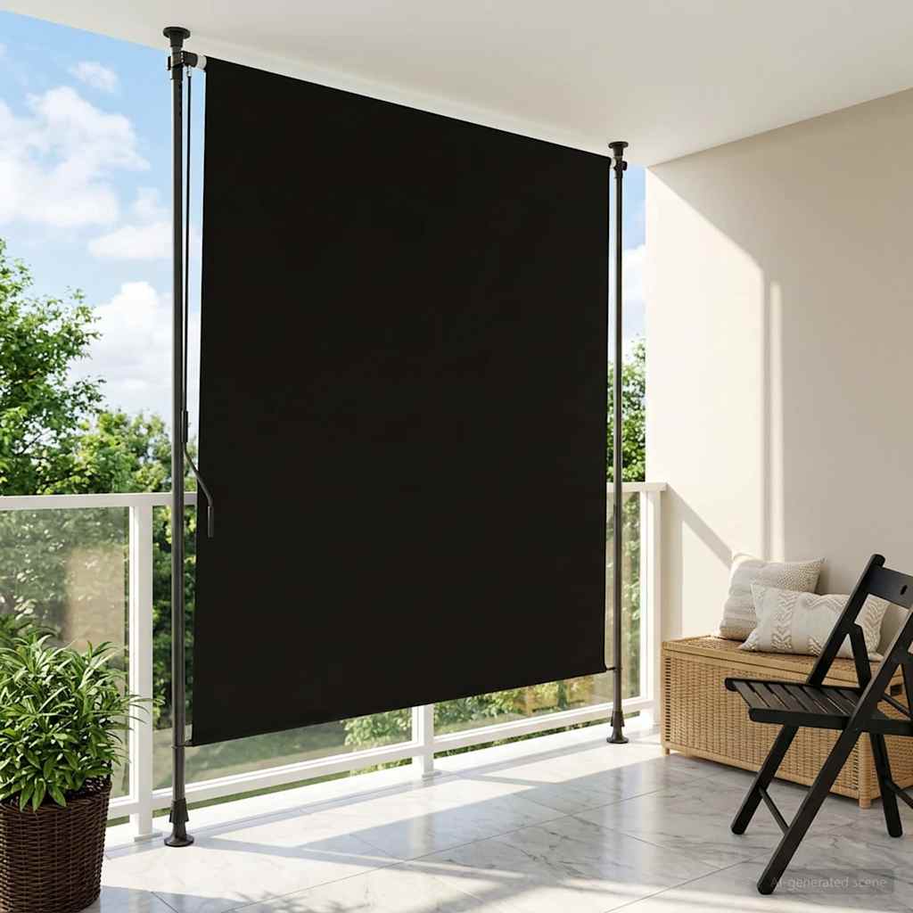 vidaXL Zewnętrzna Roleta Rolkowa Czarny 200 x 270 cm