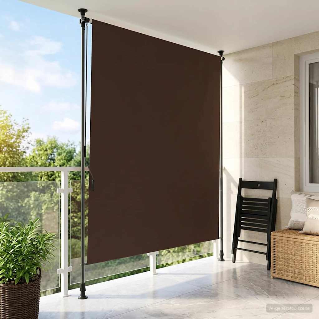 vidaXL Zewnętrzna Roleta Rolkowa brązowy 120 x 270 cm