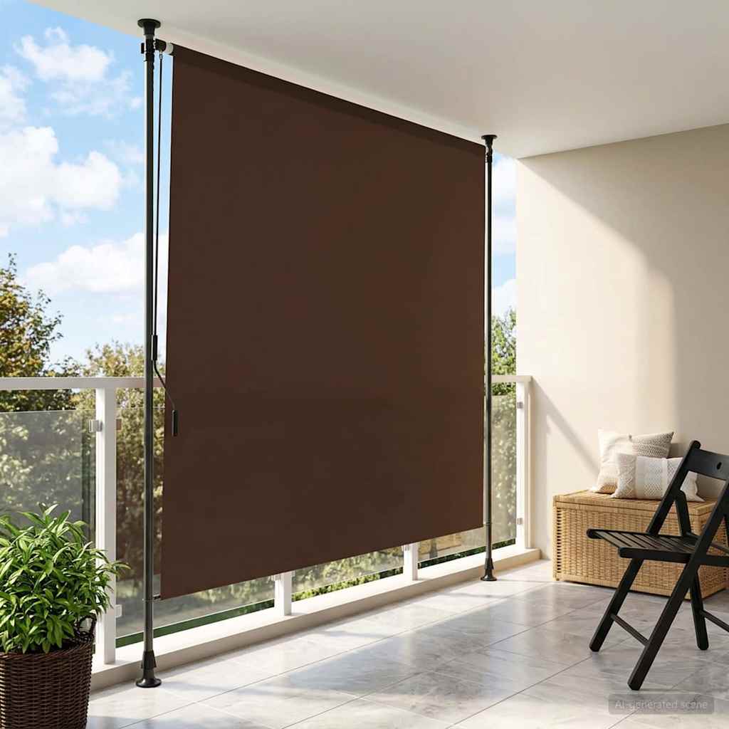 vidaXL Zewnętrzna Roleta Rolkowa brązowy 150 x 270 cm