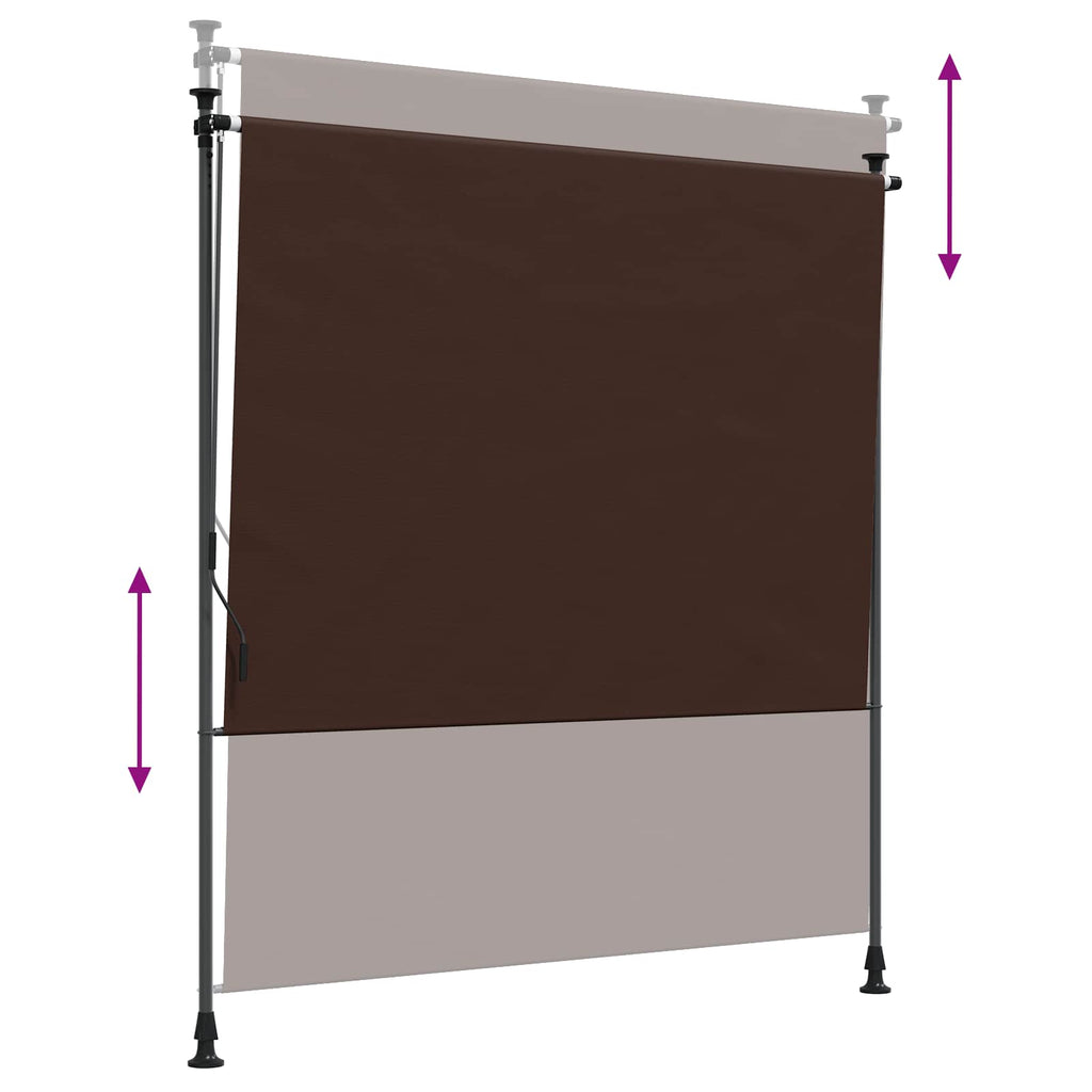 vidaXL Zewnętrzna Roleta Rolkowa brązowy 150 x 270 cm