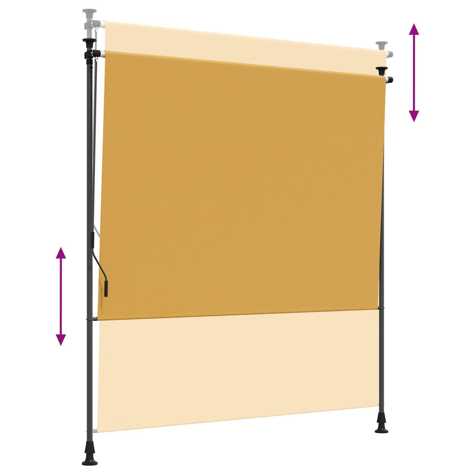 vidaXL Zewnętrzna Roleta Rolkowa piaskowy 120 x 270 cm