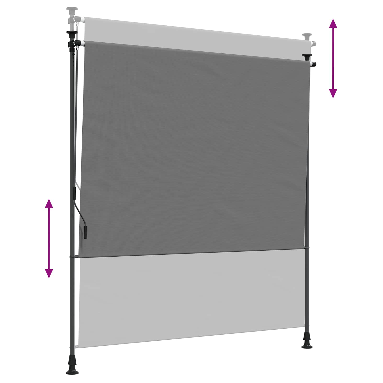 vidaXL Zewnętrzna Roleta Rolkowa jasnoszary 120 x 270 cm