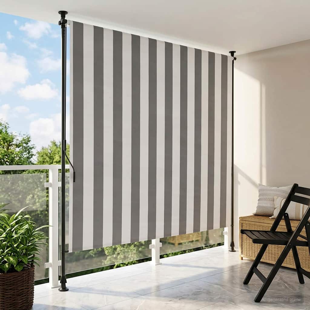 vidaXL Zewnętrzna Roleta Rolkowa Antracytowy i biały 120 x 270 cm