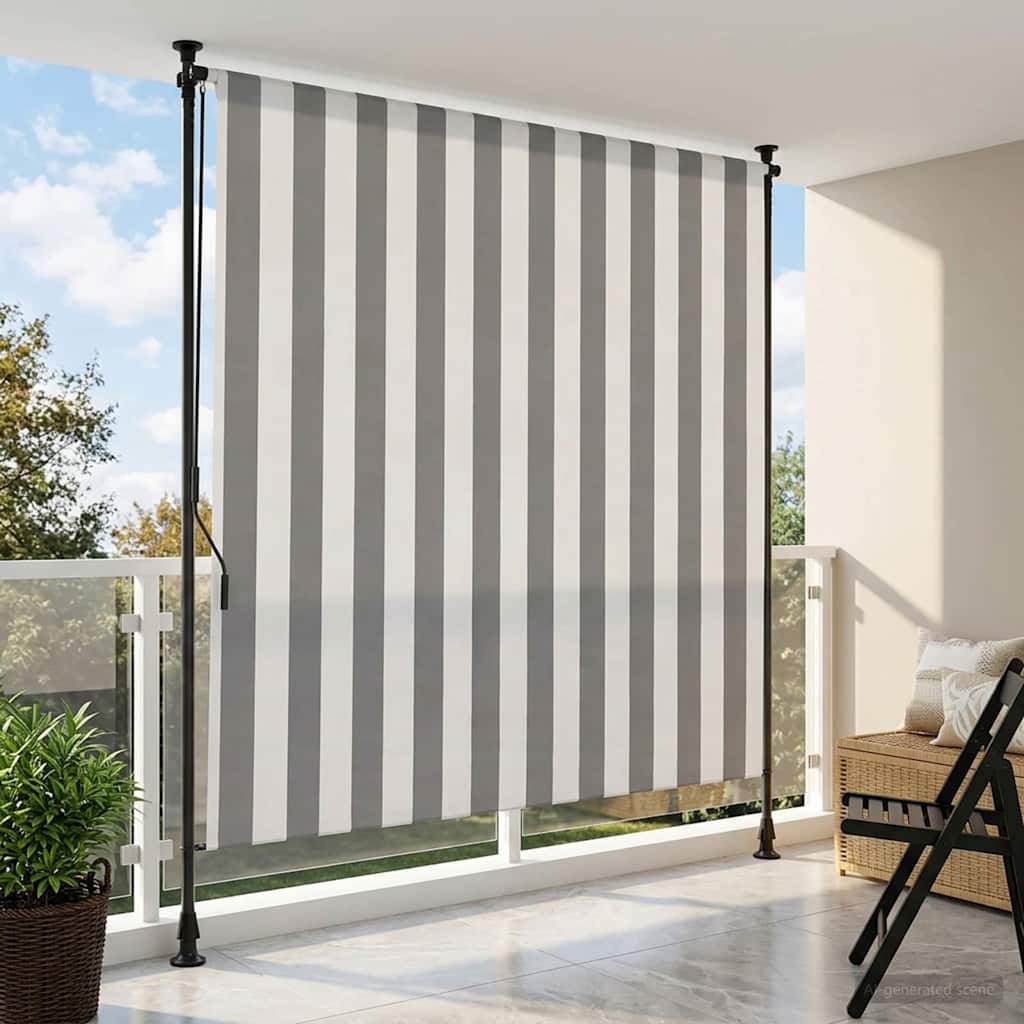 vidaXL Zewnętrzna Roleta Rolkowa Antracytowy i biały 150 x 270 cm