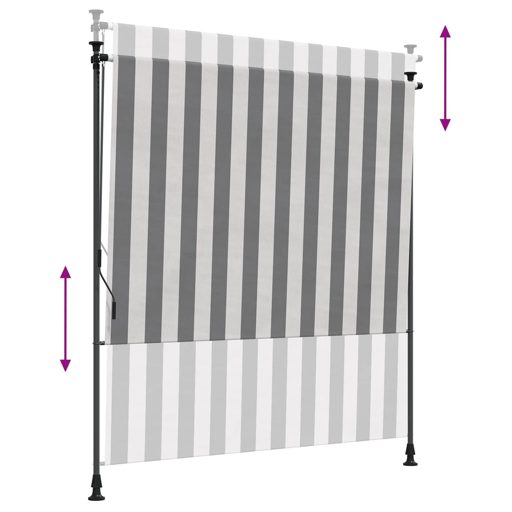 vidaXL Zewnętrzna Roleta Rolkowa Antracytowy i biały 150 x 270 cm