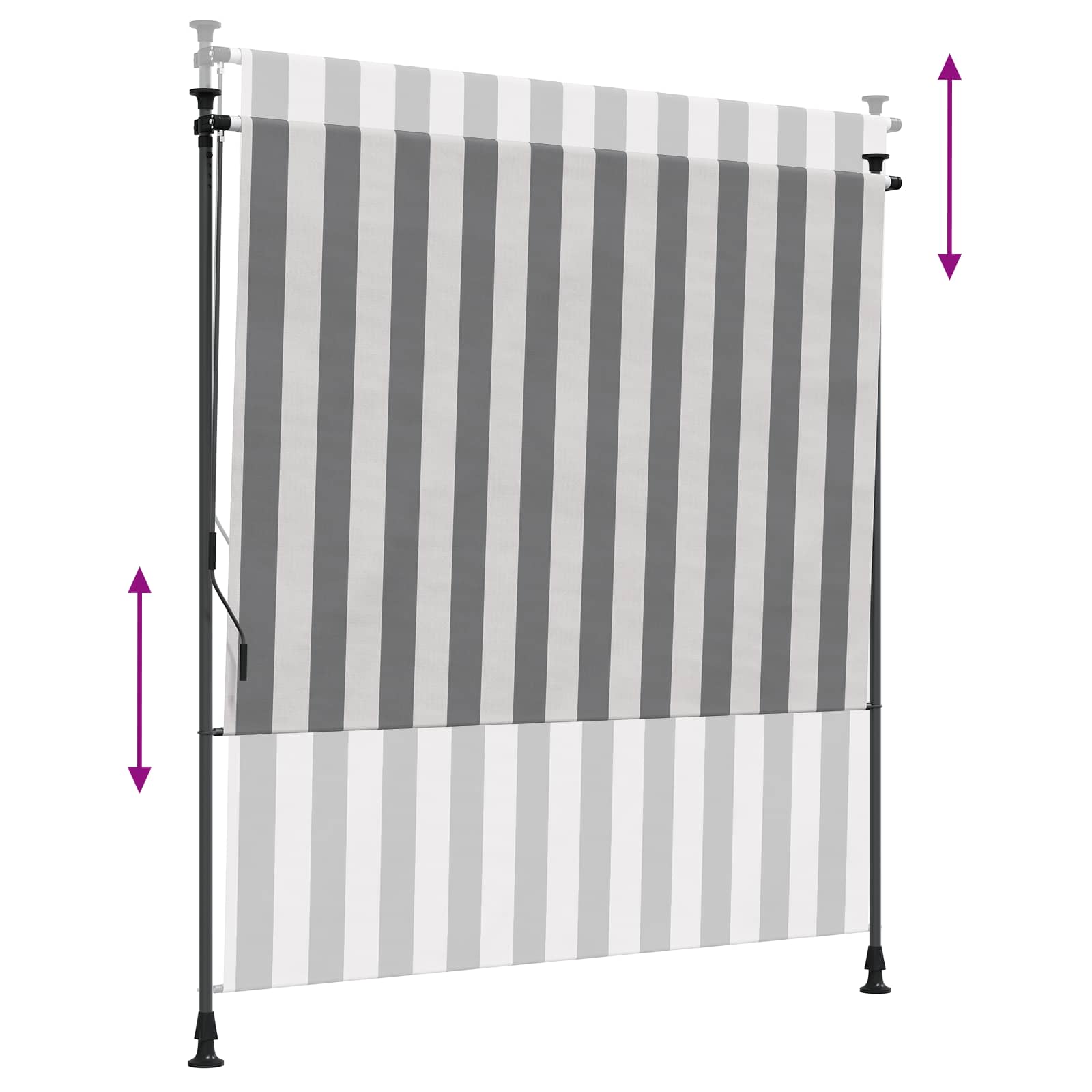 vidaXL Zewnętrzna Roleta Rolkowa Antracytowy i biały 200 x 270 cm