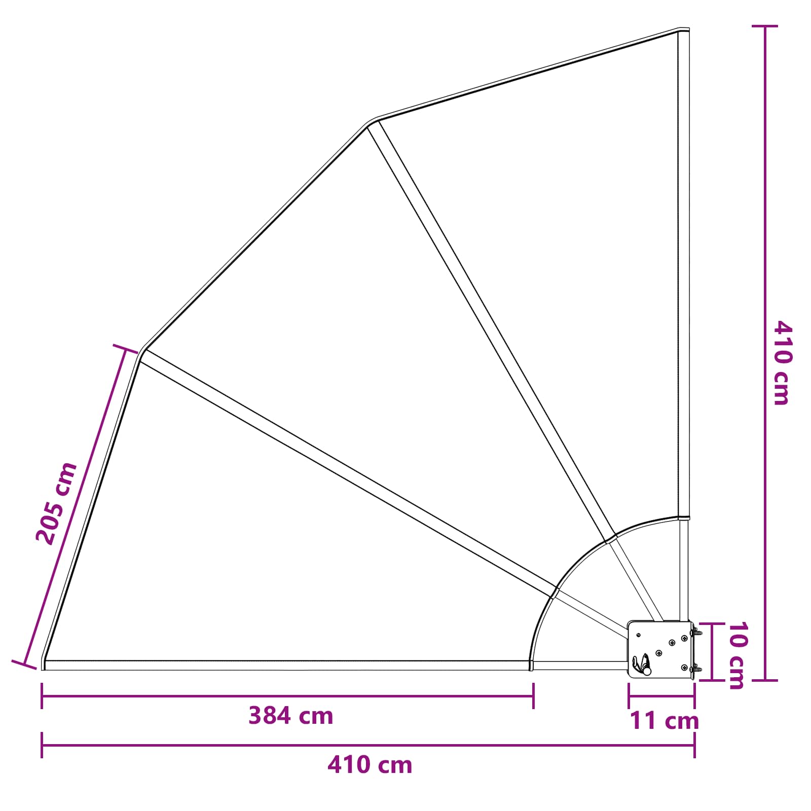 vidaXL Ekran Prywatności Balkonowej 140 x 140 cm Poliester brązowy