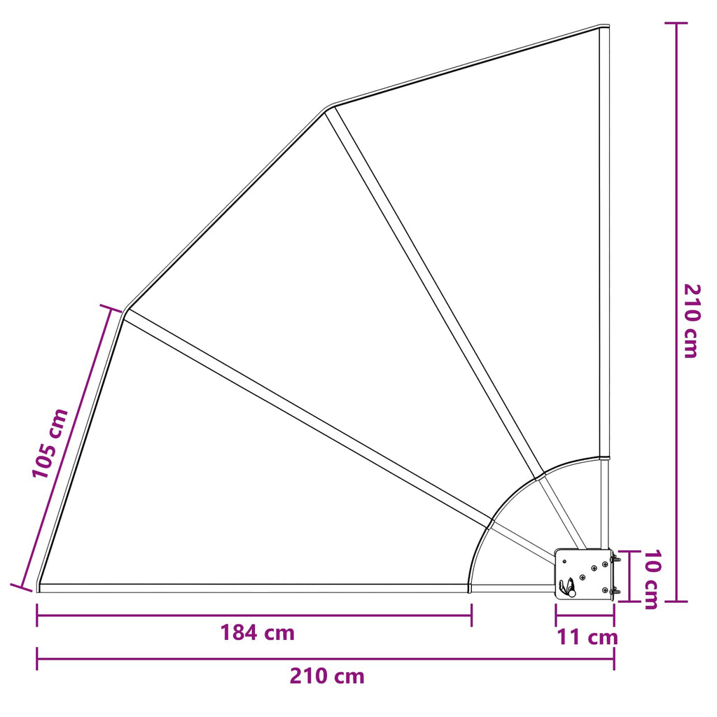 vidaXL Ekran Prywatności Balkonowej 210 x 210 cm Poliester jasnoszary