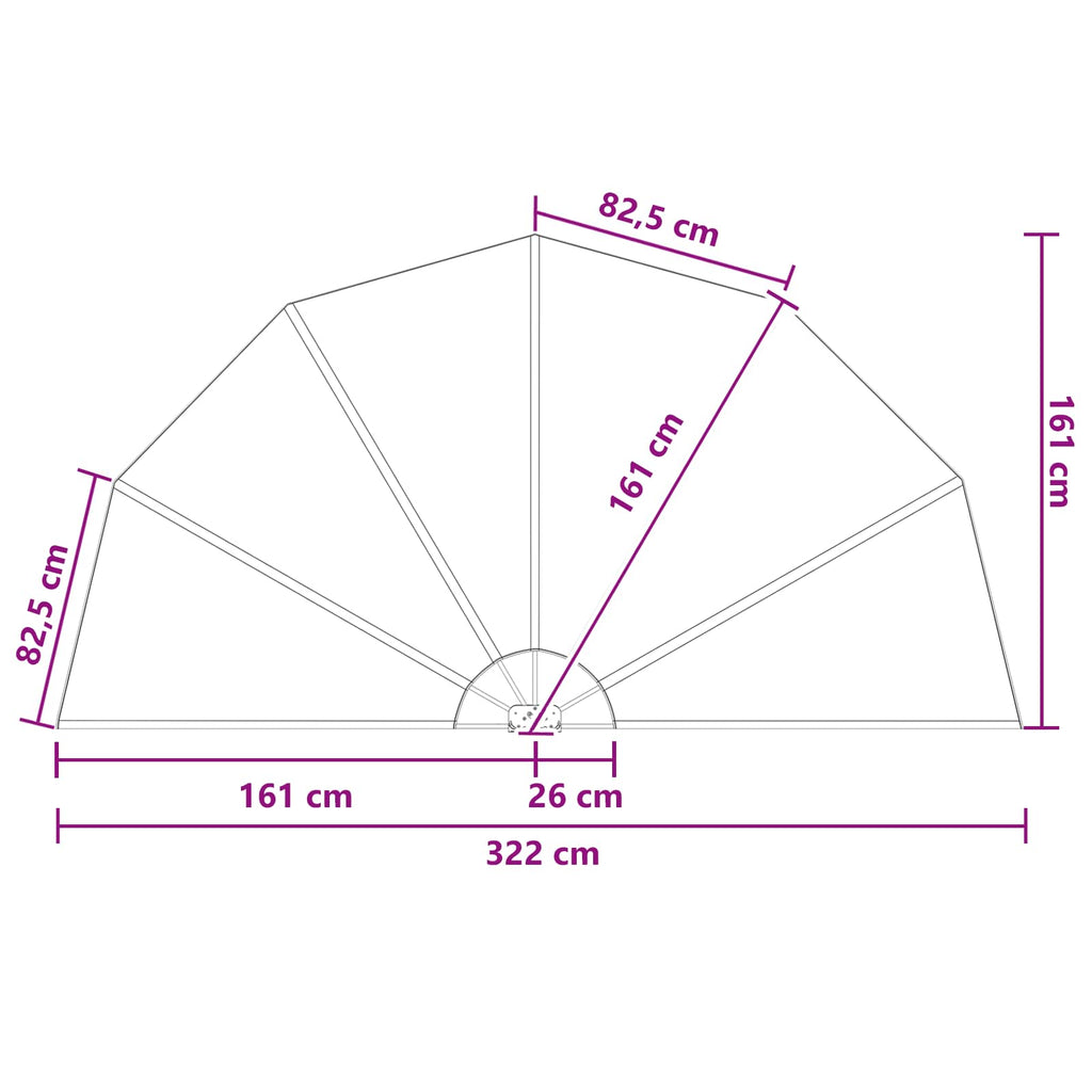 vidaXL Ekran Prywatności Balkonowej Ø 320 cm Poliester jasnoszary