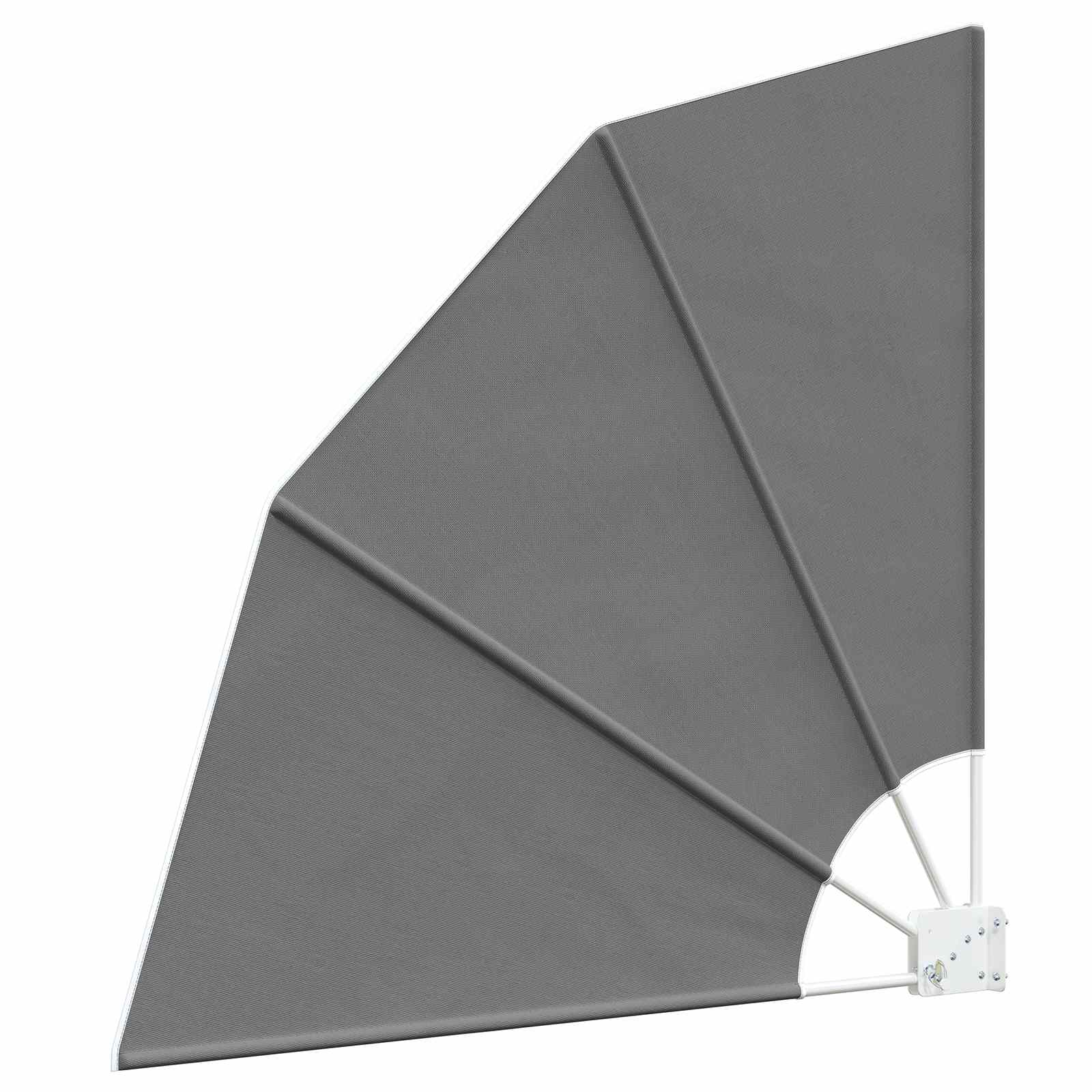 vidaXL Ekran Prywatności Balkonowej 115 x 115 cm Poliester jasnoszary