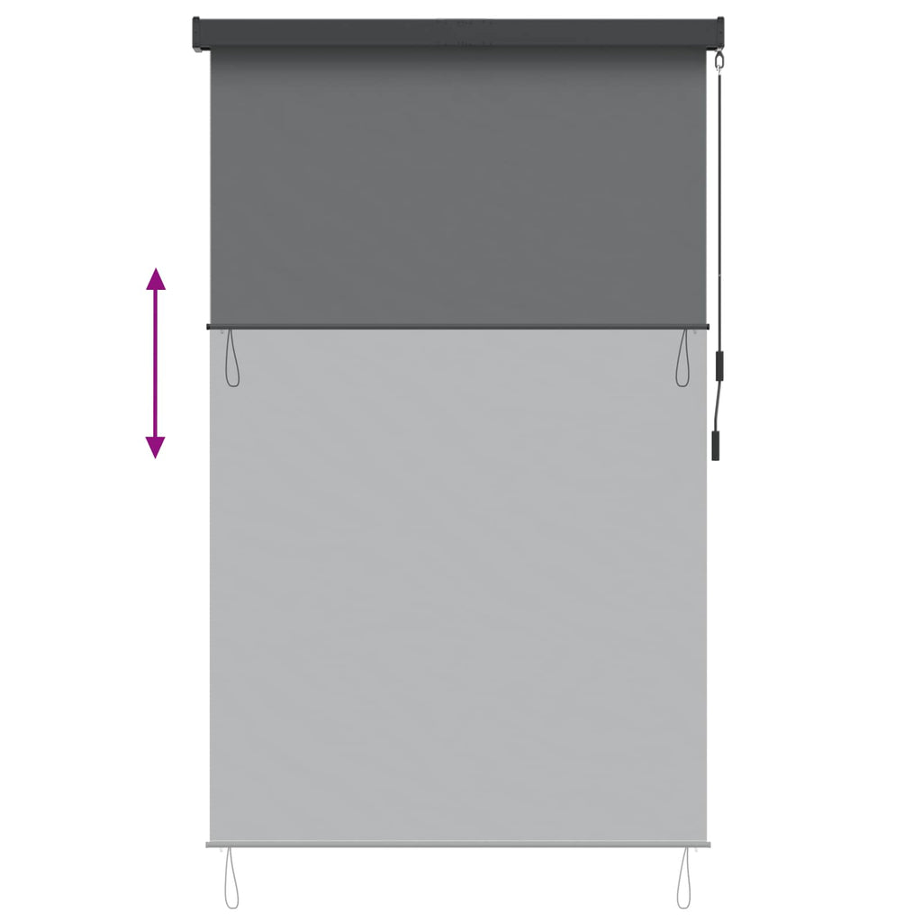 vidaXL Roleta jasnoszary 60 x 250 cm Materiał i Aluminium