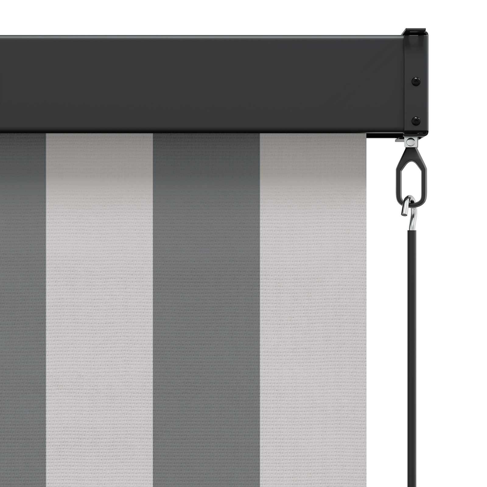 vidaXL Roleta Antracytowy i biały 80 x 250 cm Materiał i Aluminium