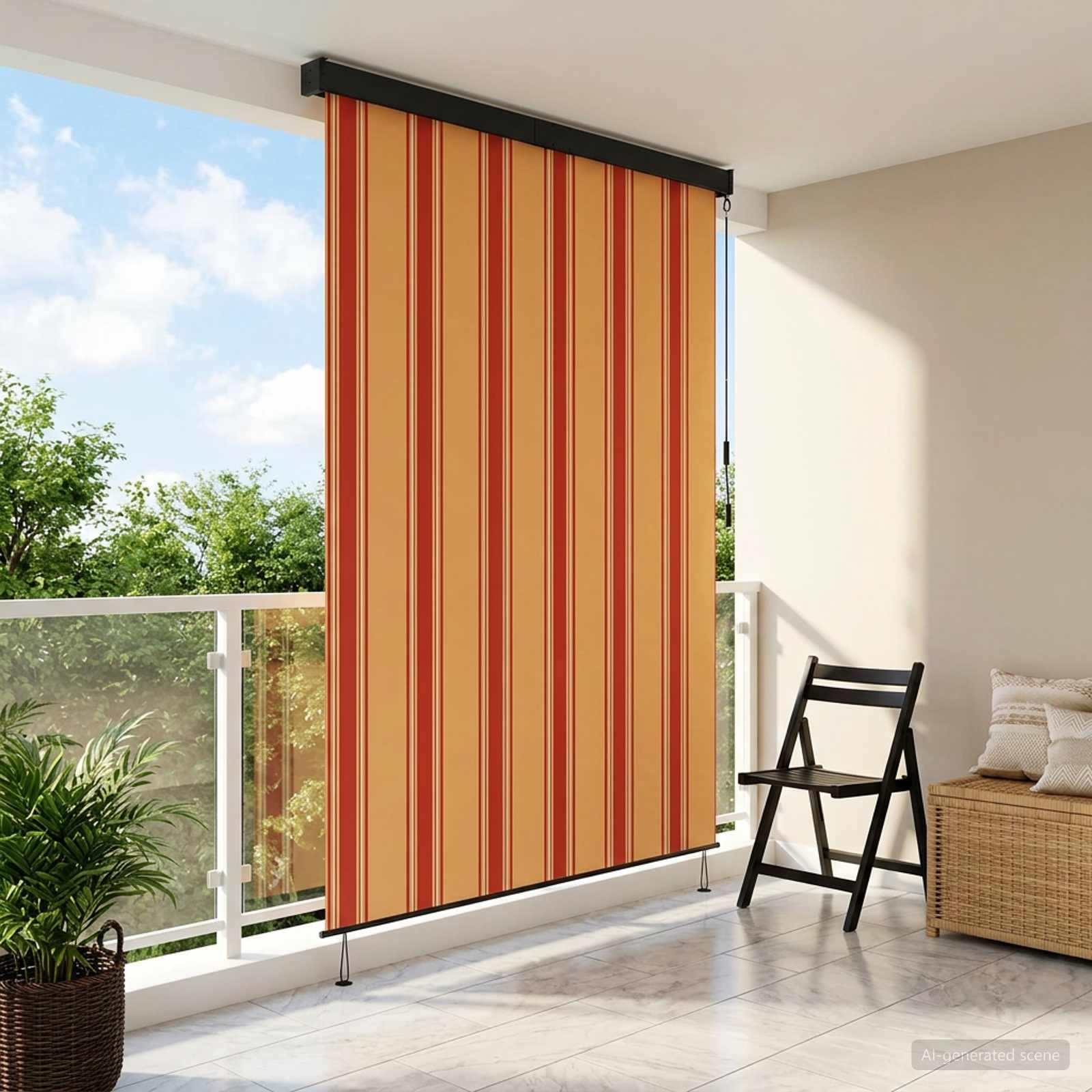 vidaXL Roleta Wielokolorowe 80 x 250 cm Materiał i Aluminium