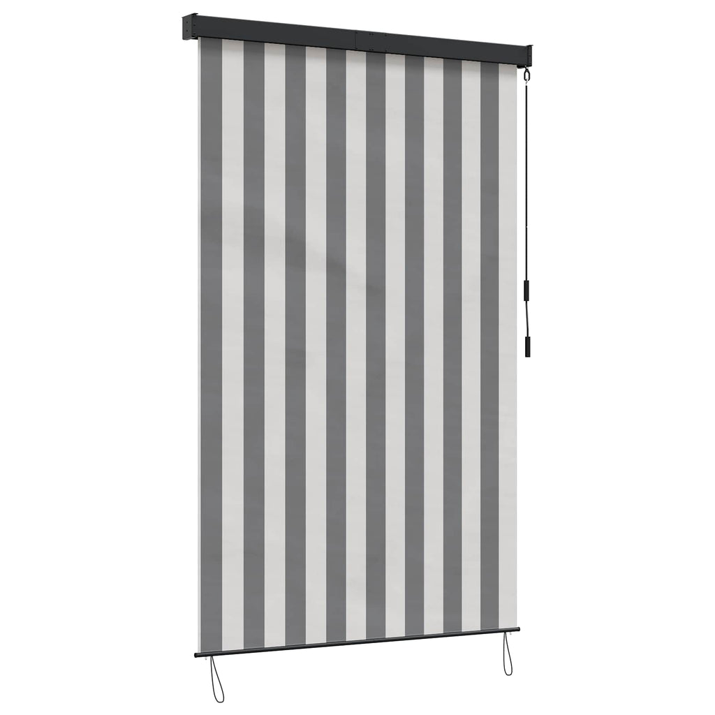 vidaXL Roleta Antracytowy i biały 100 x 250 cm Materiał i Aluminium