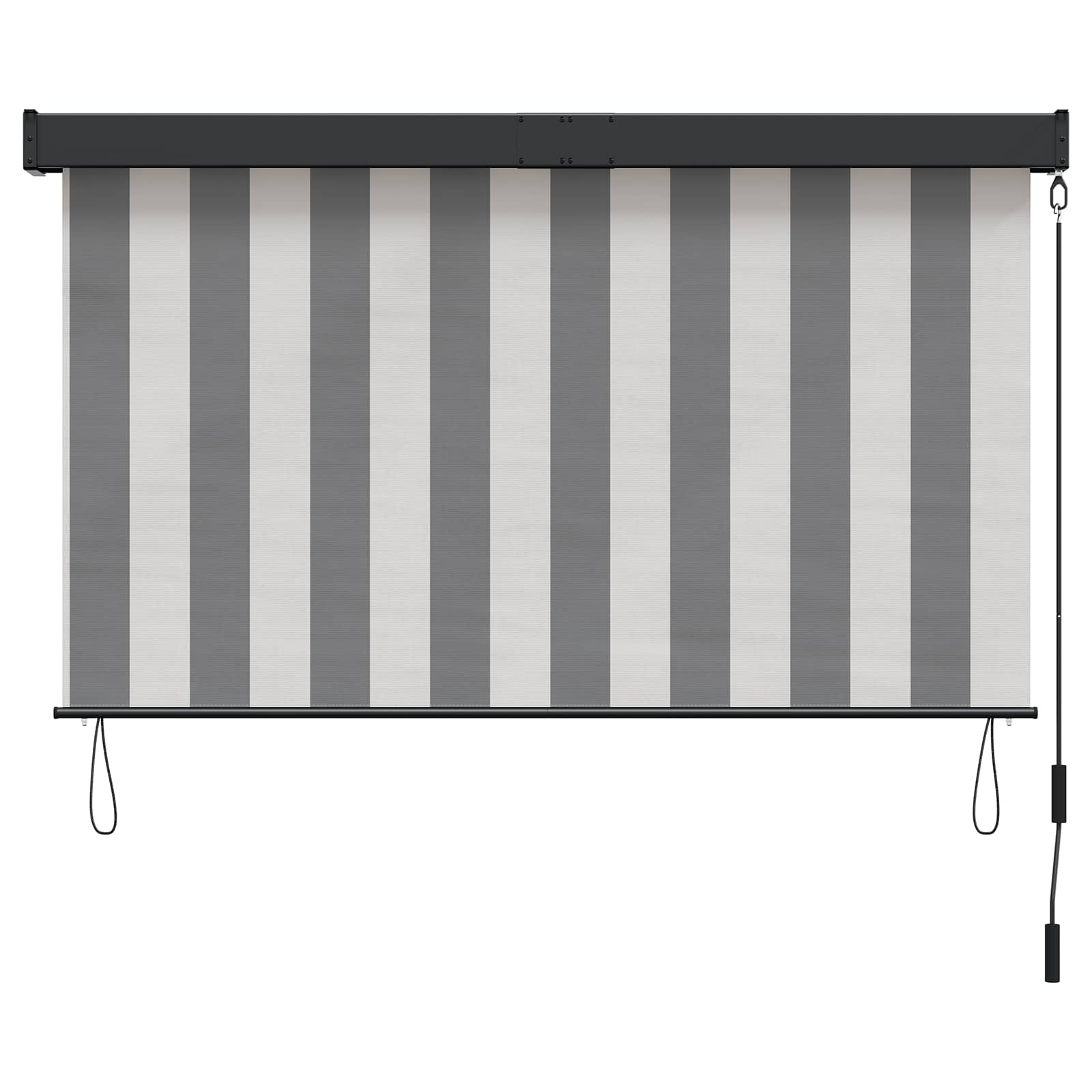 vidaXL Roleta Antracytowy i biały 100 x 250 cm Materiał i Aluminium