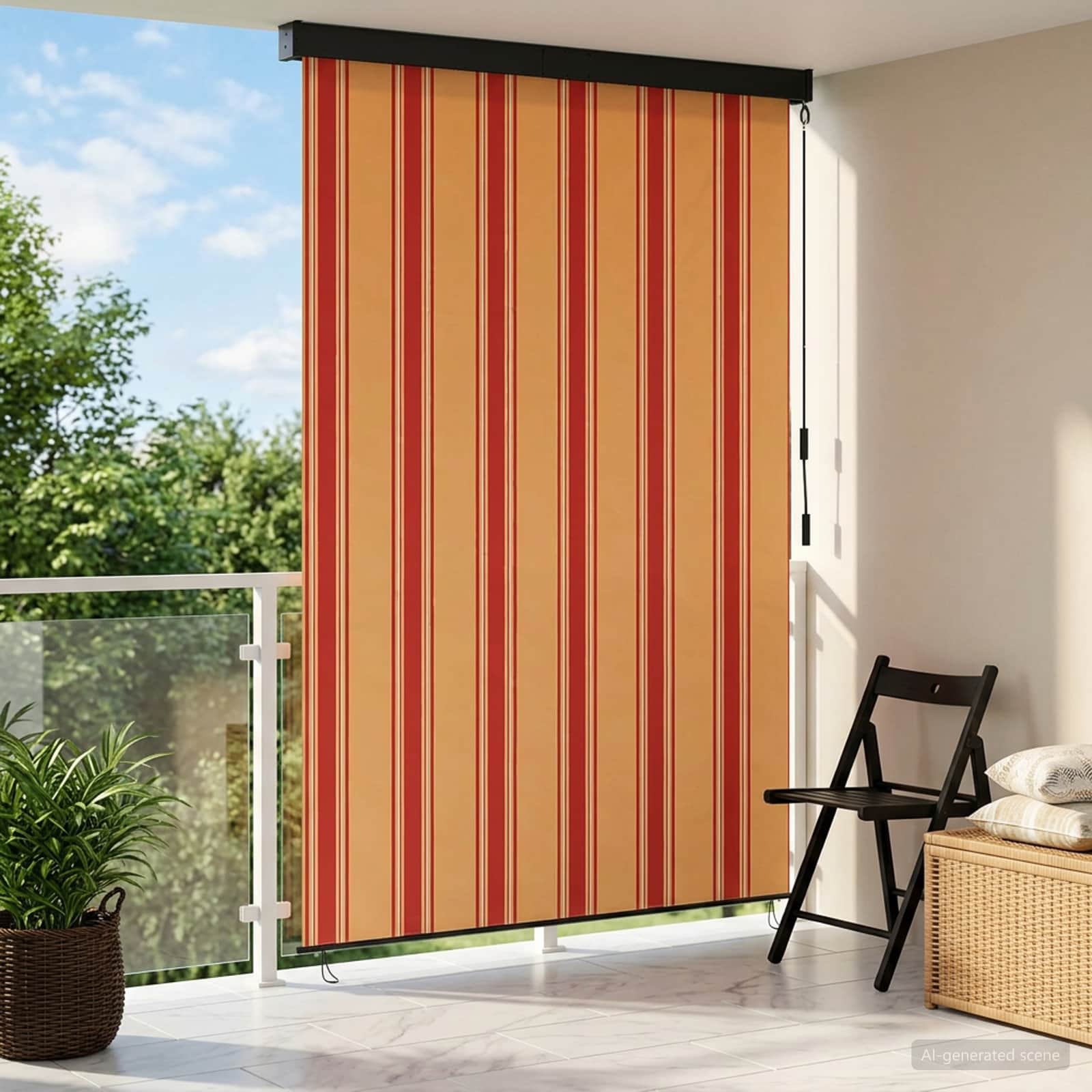 vidaXL Roleta Wielokolorowe 100 x 250 cm Materiał i Aluminium
