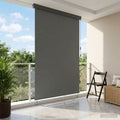 vidaXL Roleta jasnoszary 120 x 250 cm Materiał i Aluminium