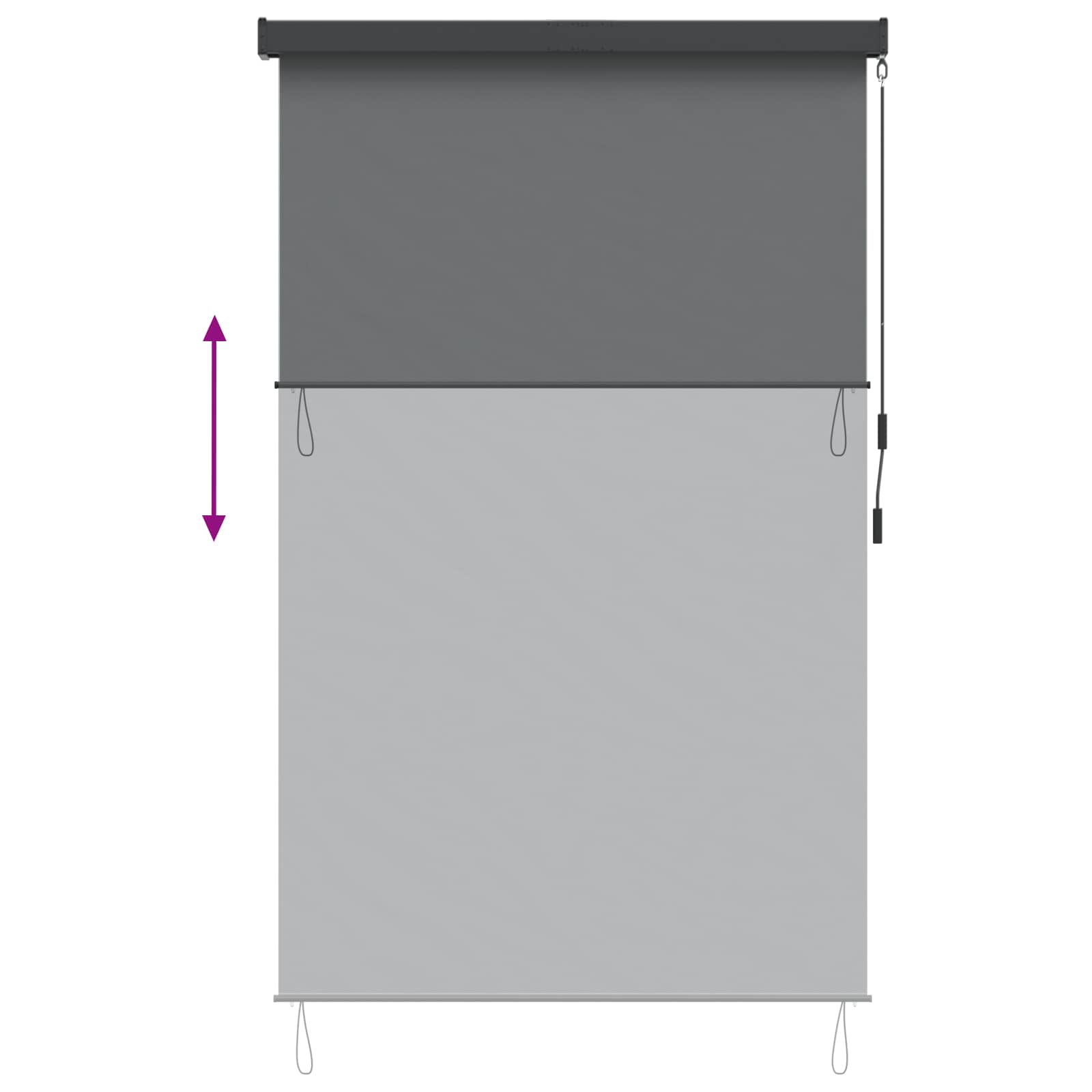 vidaXL Roleta jasnoszary 120 x 250 cm Materiał i Aluminium