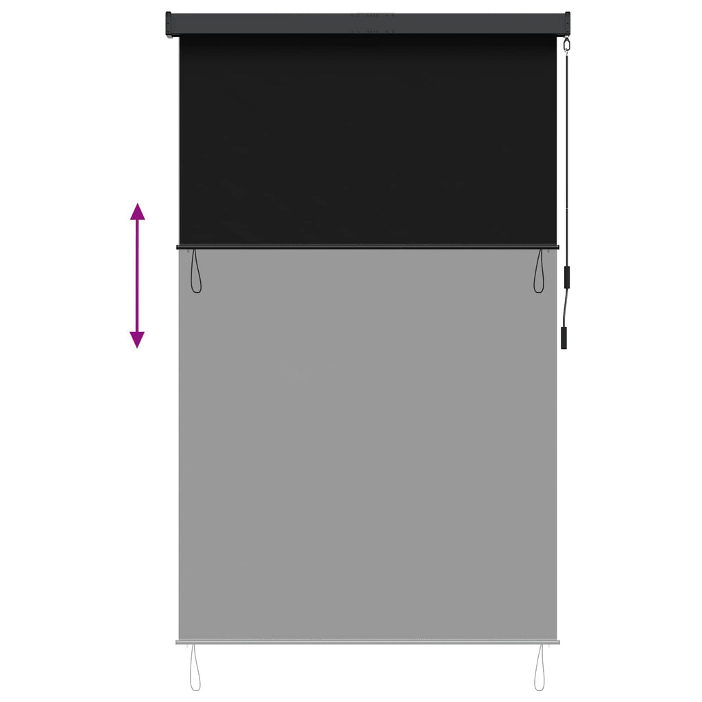 vidaXL Roleta Czarny 140 x 250 cm Materiał i Aluminium