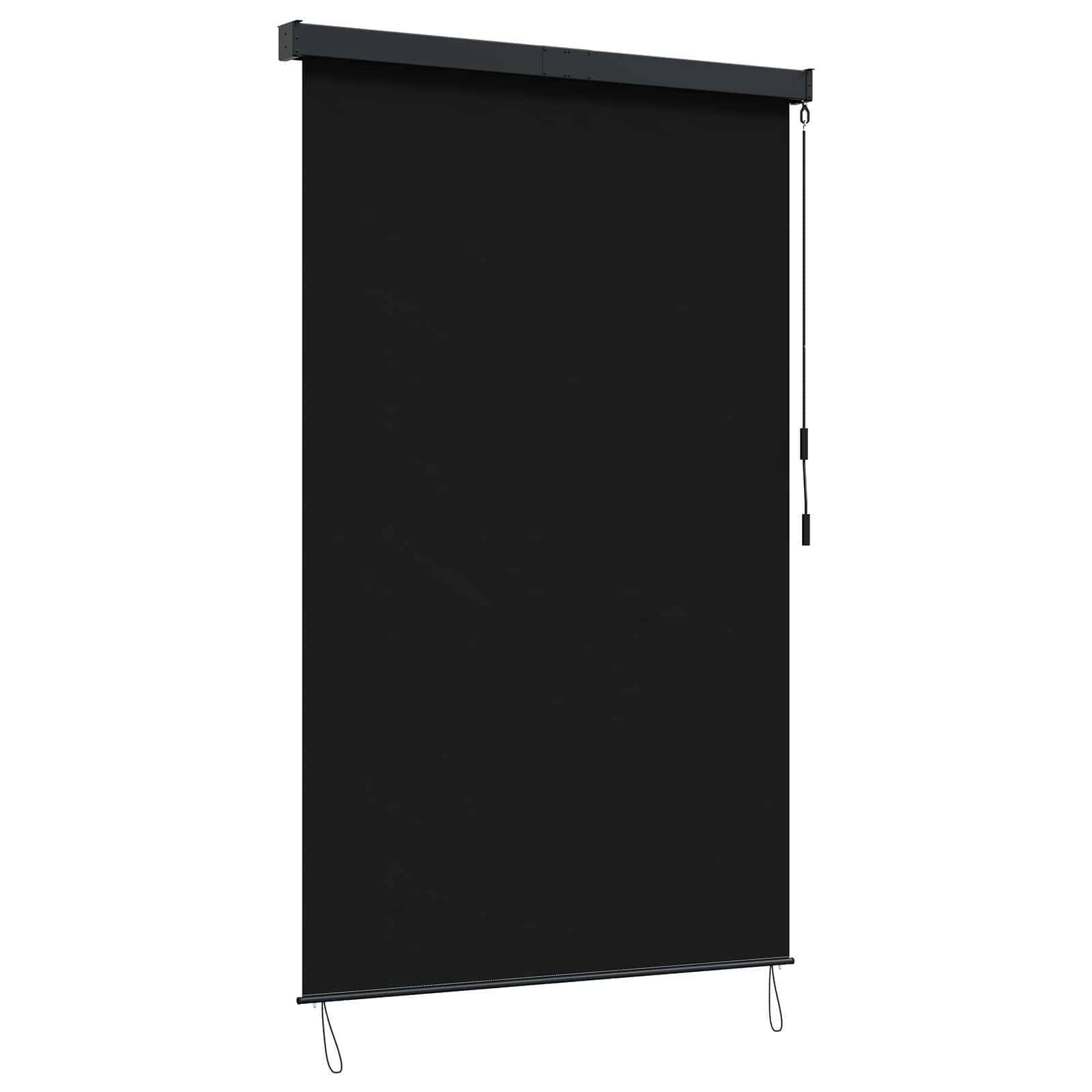 vidaXL Roleta Czarny 160 x 250 cm Materiał i Aluminium