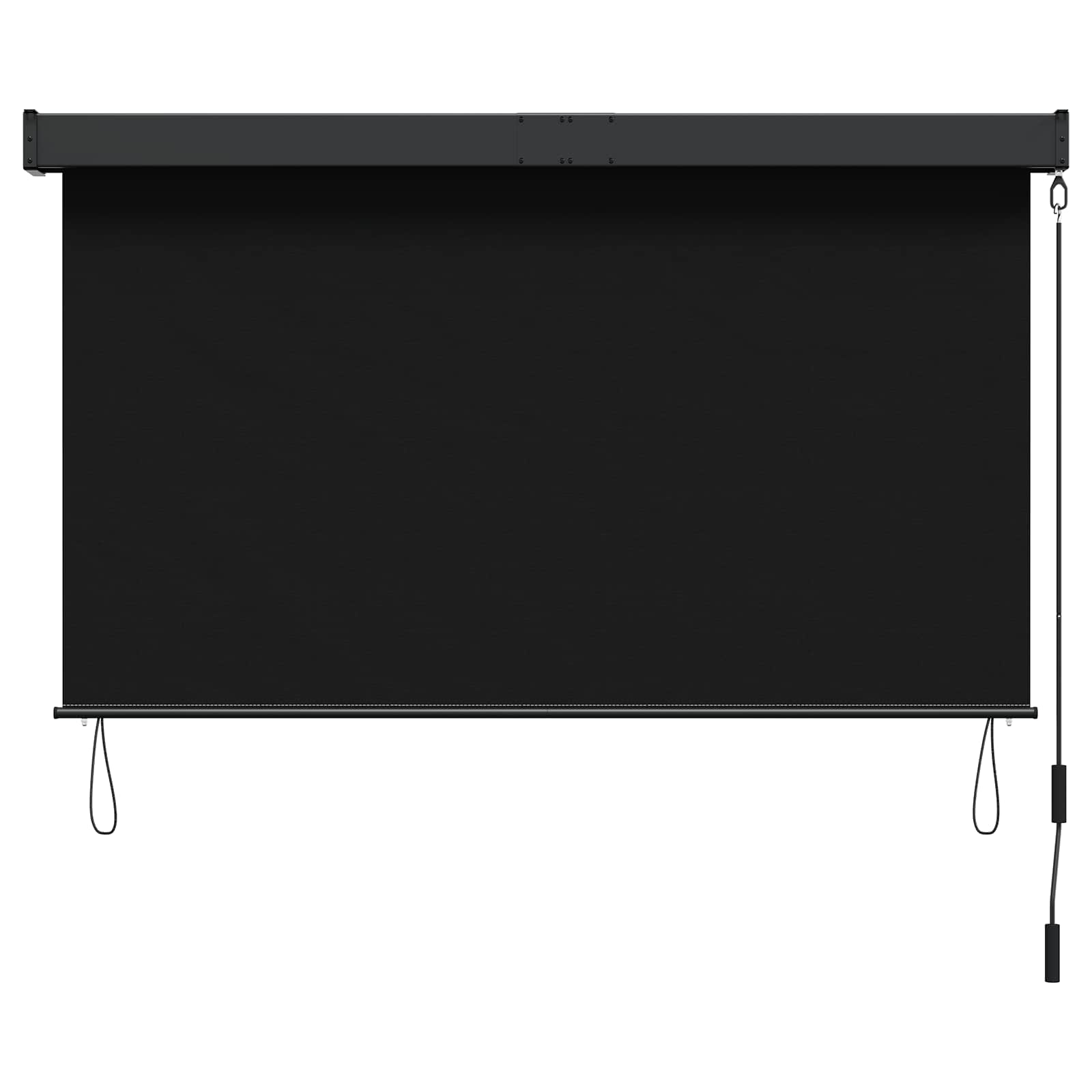 vidaXL Roleta Czarny 160 x 250 cm Materiał i Aluminium