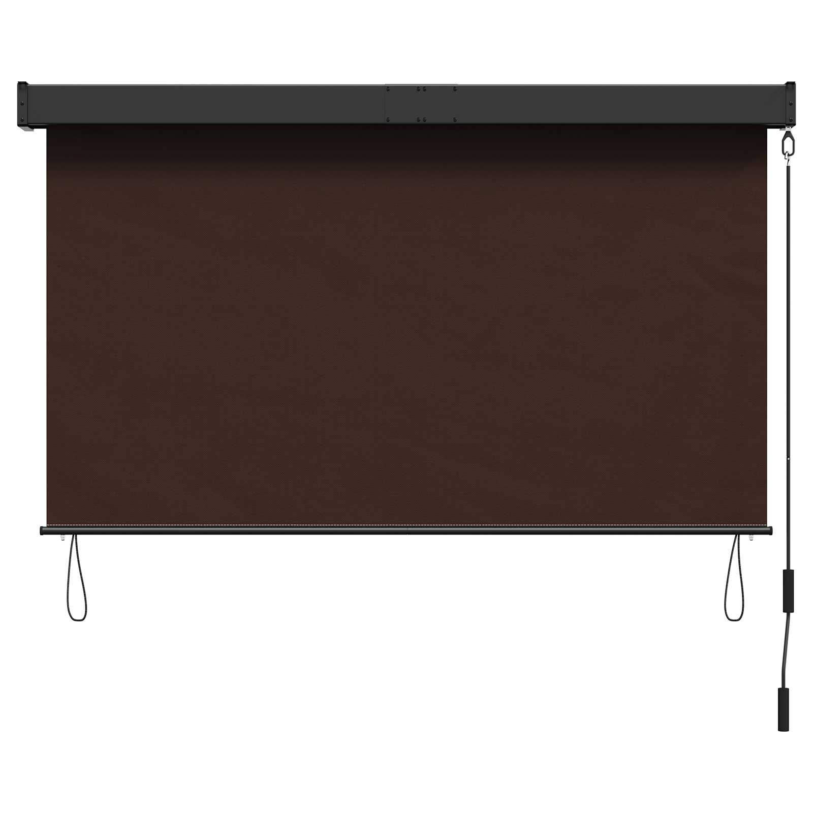 vidaXL Roleta brązowy 160 x 250 cm Materiał i Aluminium