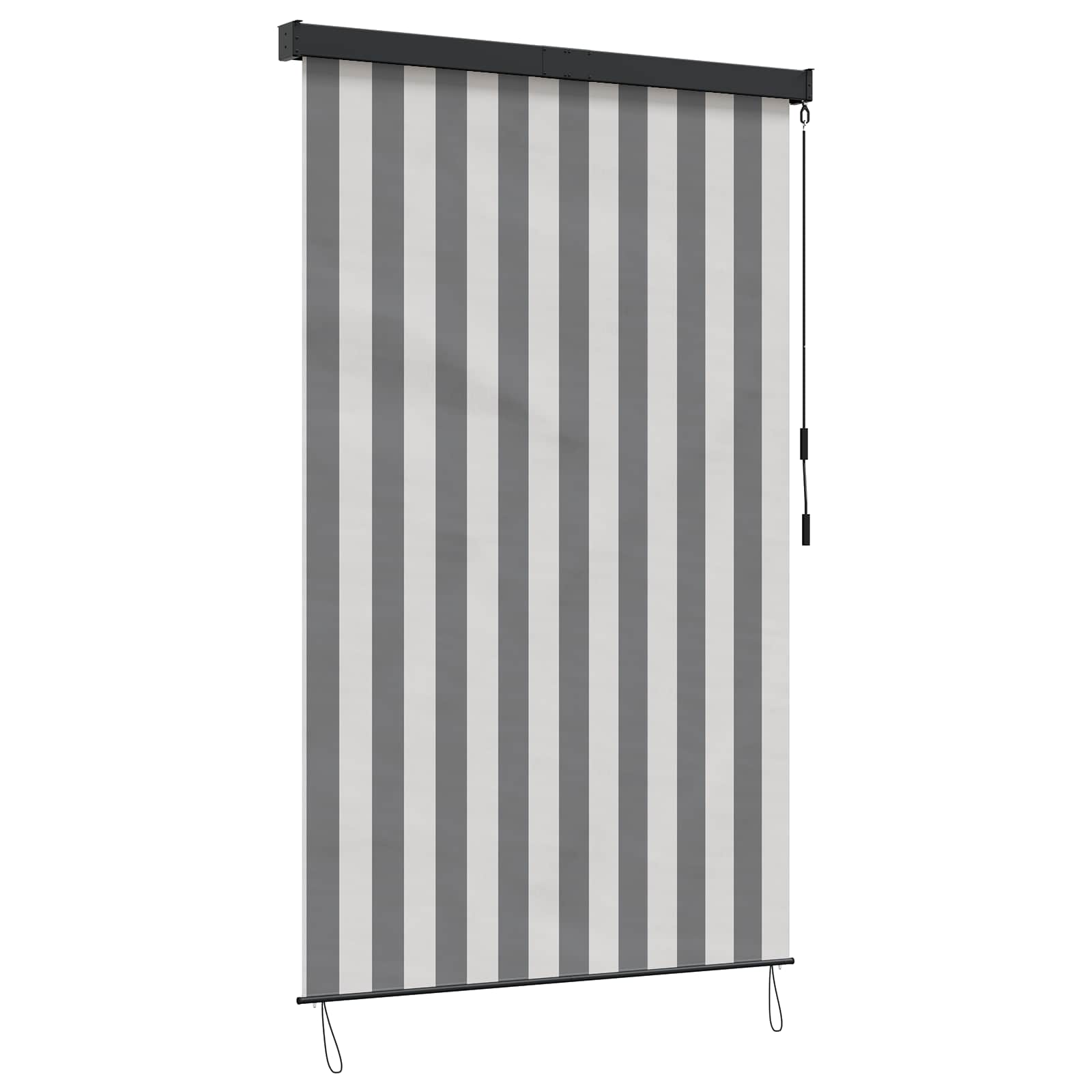 vidaXL Roleta Antracytowy i biały 160 x 250 cm Materiał i Aluminium