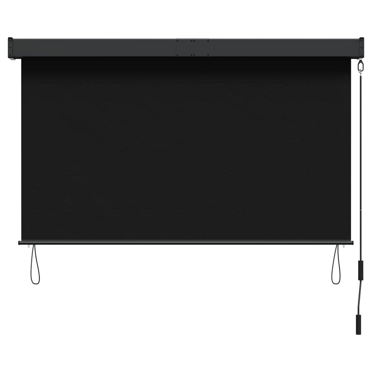 vidaXL Roleta Czarny 180 x 250 cm Materiał i Aluminium