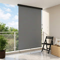 vidaXL Roleta jasnoszary 180 x 250 cm Materiał i Aluminium
