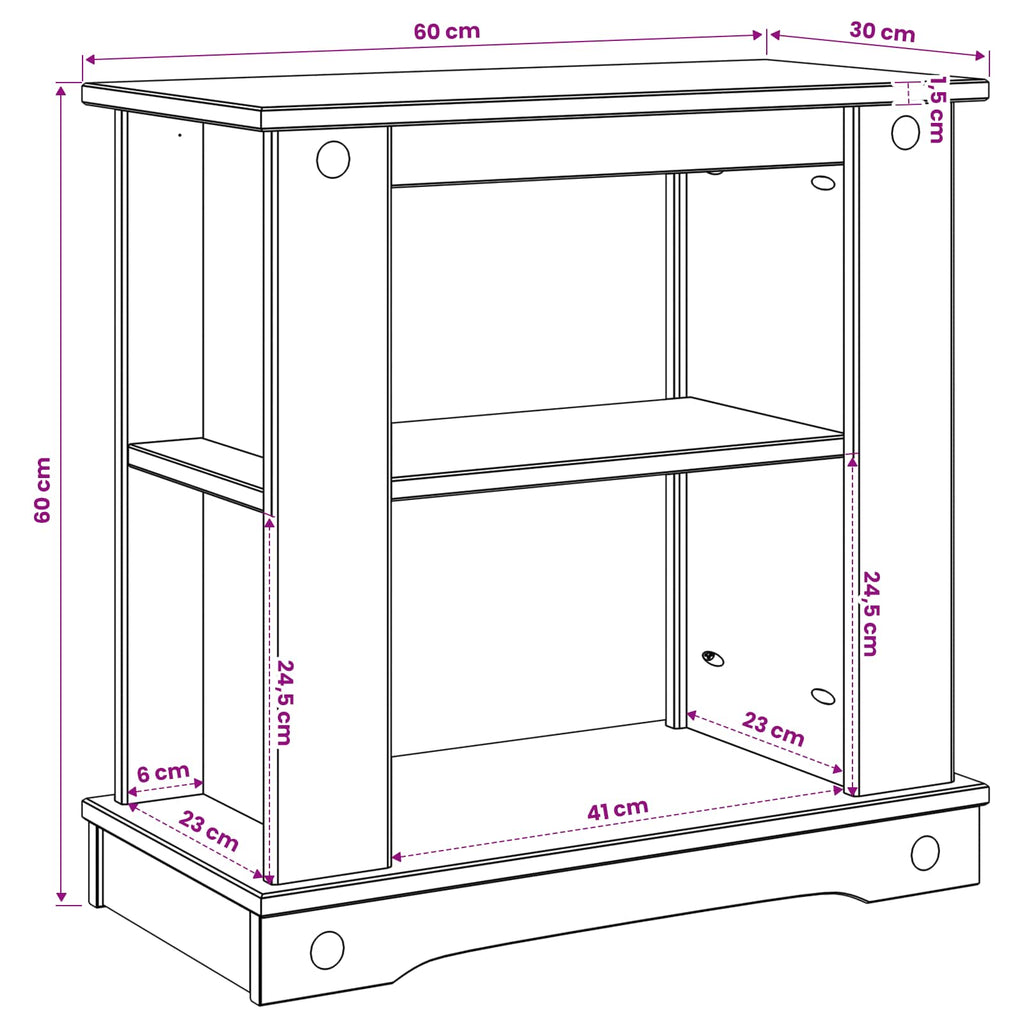 vidaXL Stojak na akwarium CORONA brązowy 60 x 30 x 60 cm 150 kg