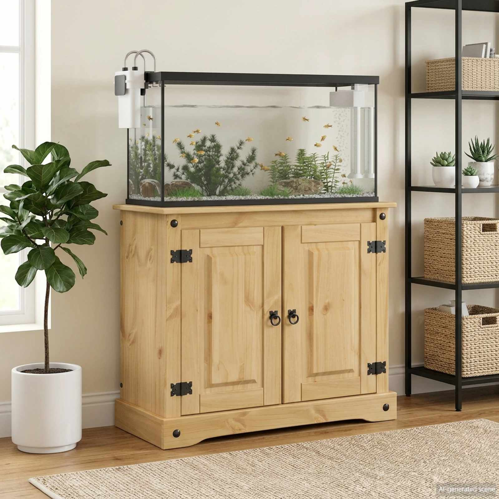 vidaXL Stojak na akwarium CORONA brązowy 81,5 x 37 x 73 cm 250 kg