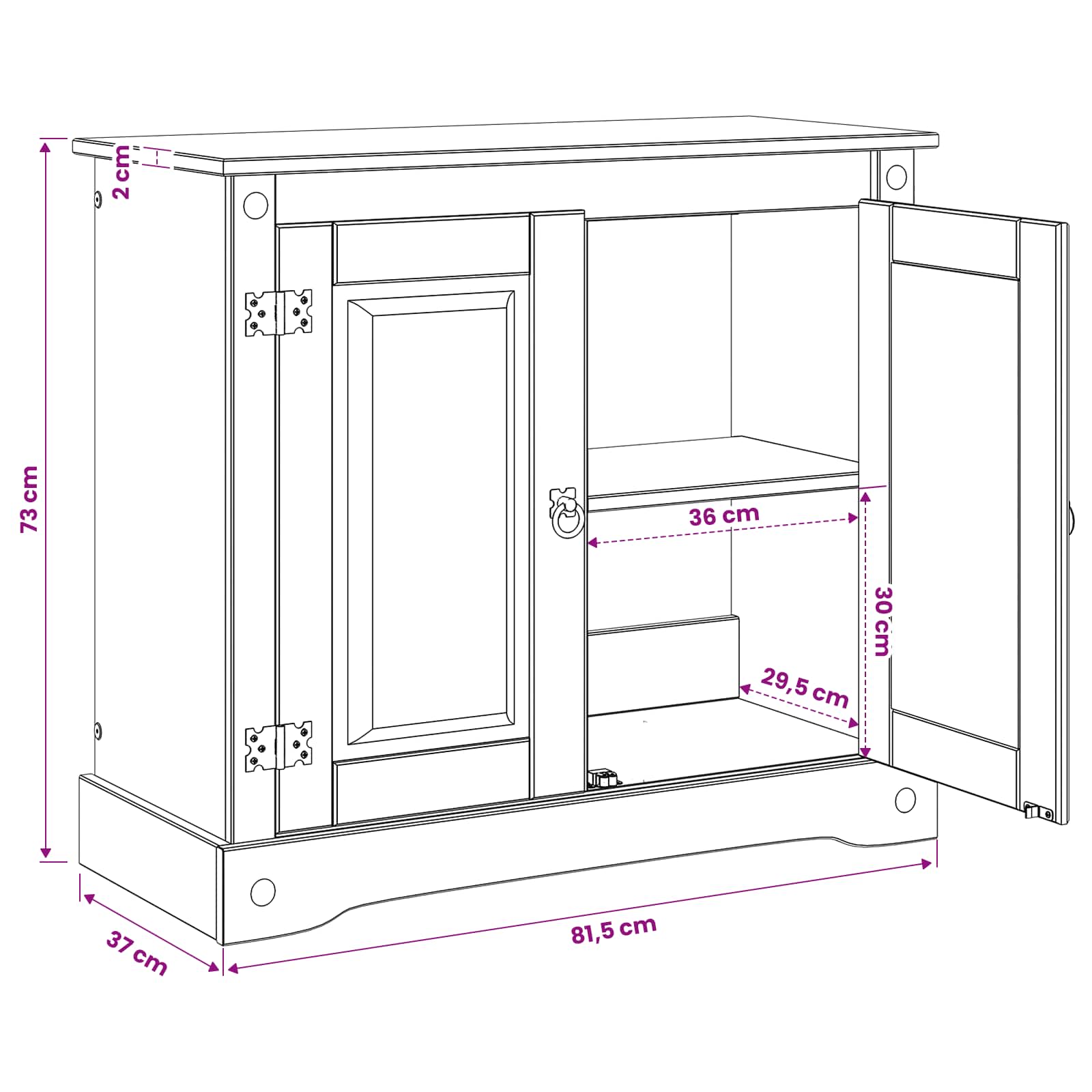vidaXL Stojak na akwarium CORONA brązowy 81,5 x 37 x 73 cm 250 kg