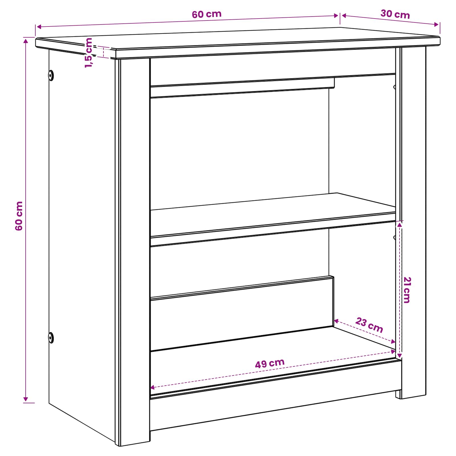 vidaXL Stojak na akwarium PANAMA brązowy 60 x 30 x 60 cm 150 kg